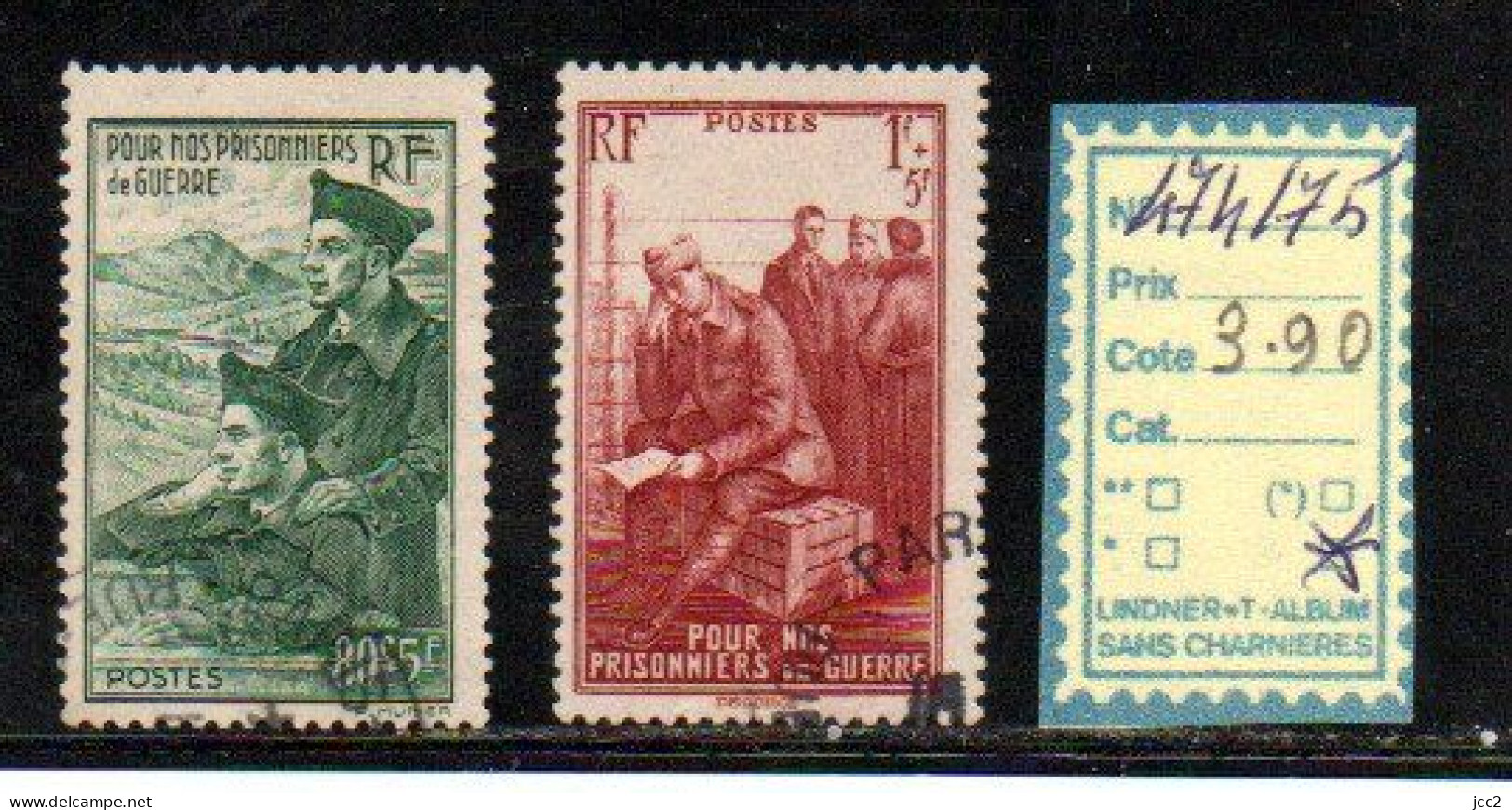 FRANCE OBLITERE N°474/75 - Used Stamps