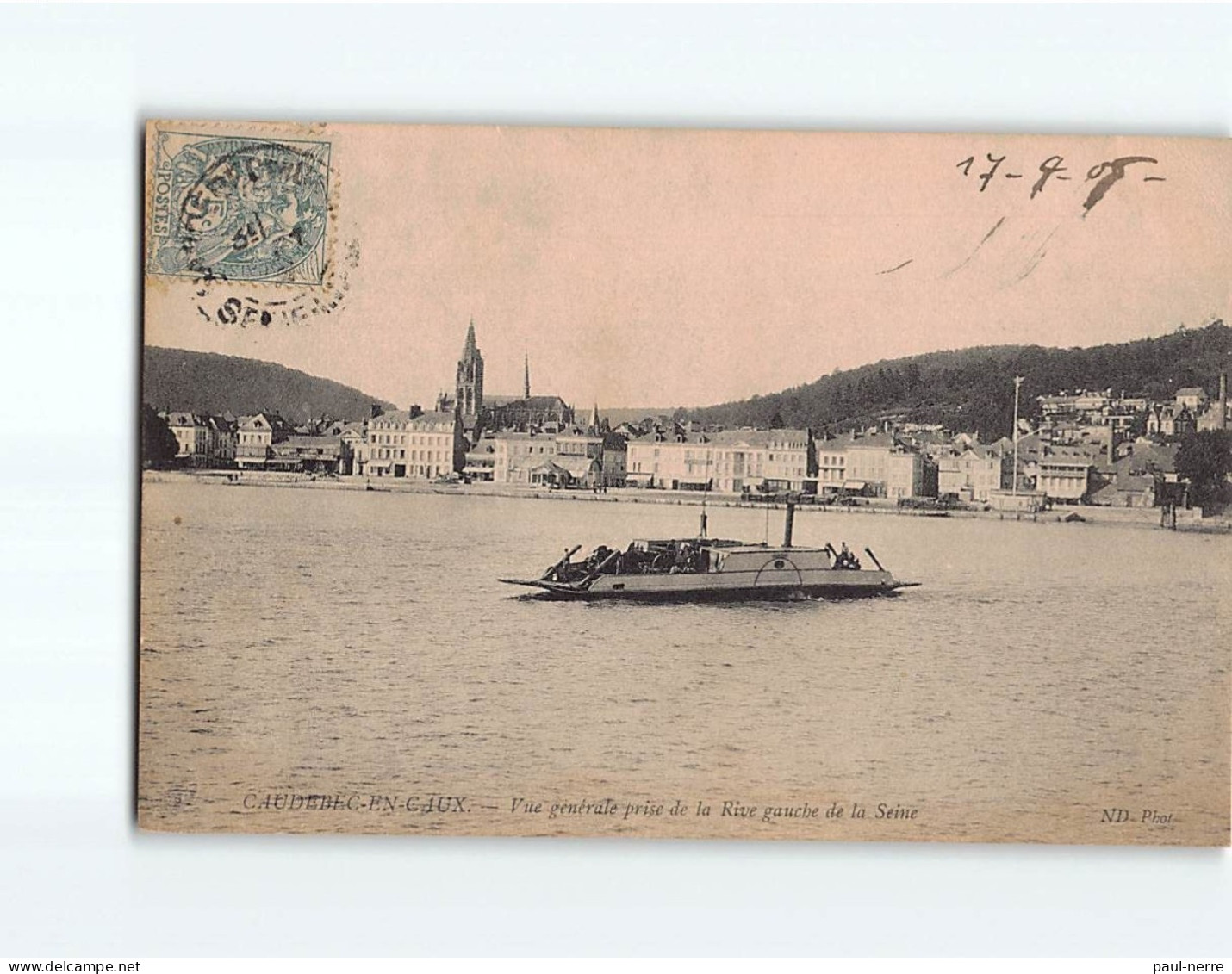 CAUDEBEC EN CAUX : Vue Générale Prise De La Rive Gauche De La Seine - Très Bon état - Caudebec-en-Caux