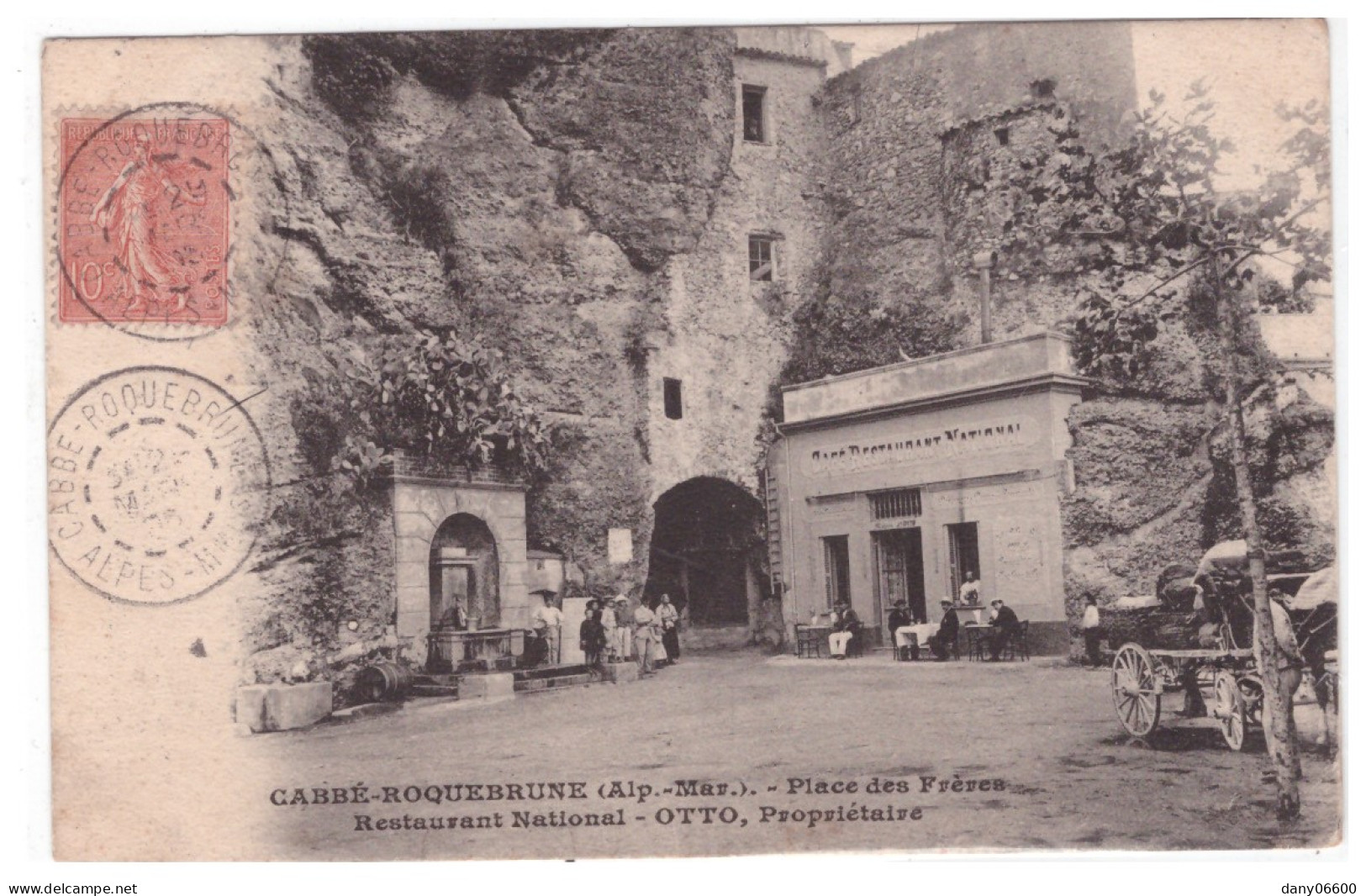 CABBE ROQUEBRUNE - Place Des Frères - Restaurant National - OTTO Propriétaire (carte Animée) - Roquebrune-Cap-Martin