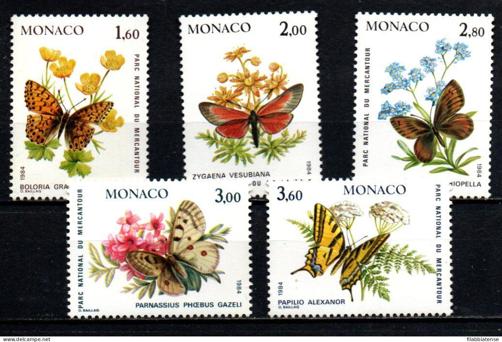 1984 - Monaco 1420/24 Farfalle      ---- - Neufs