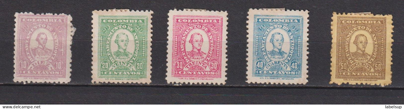 Lot De Vieux Timbres De Colombie, Antioquia 1902 Girardot MH - Kolumbien