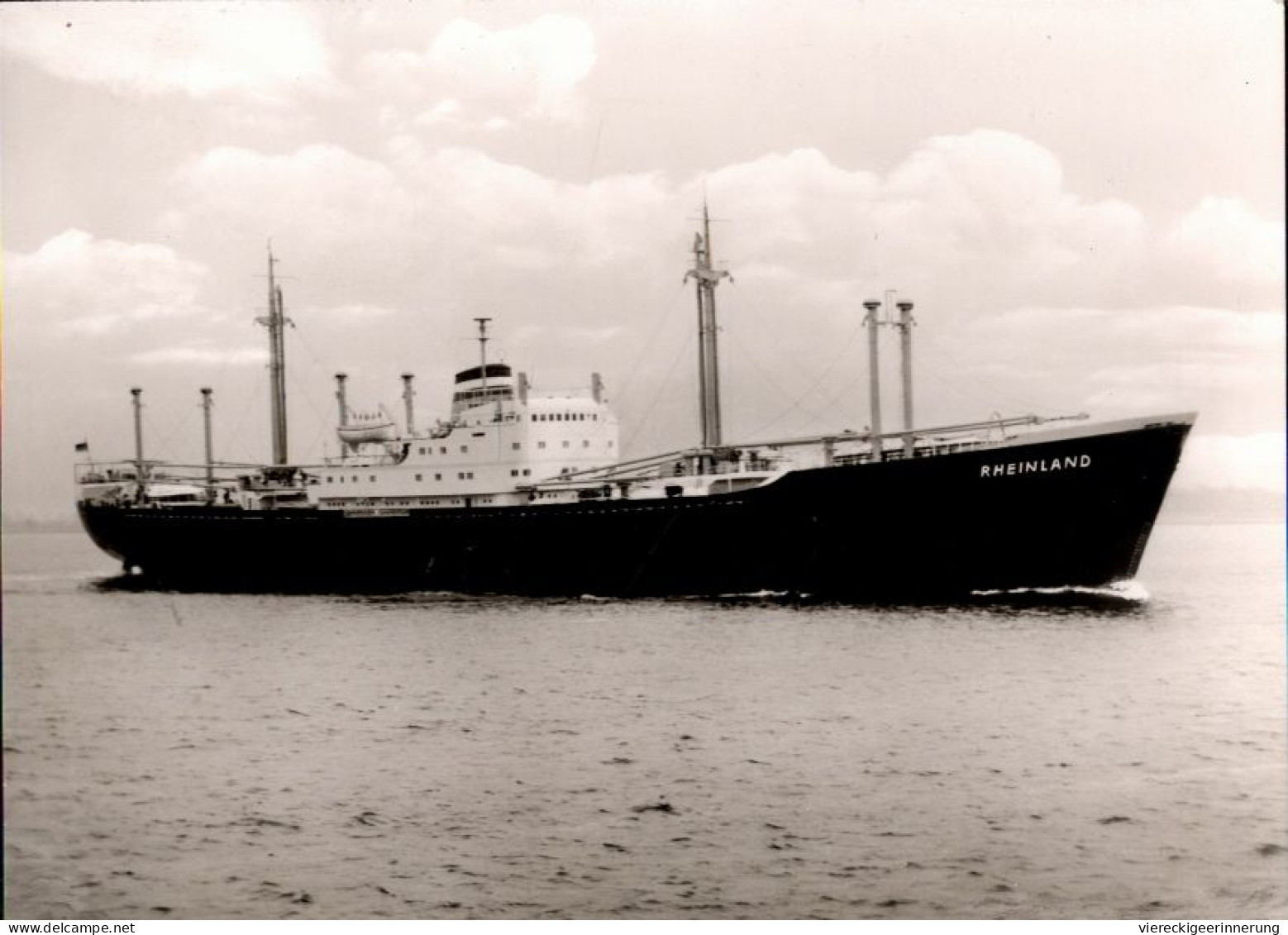 ! S/w Ansichtskarte Ship, MS Rheinland, Hamburg Amerika Linie, Frachtschiff - Handel