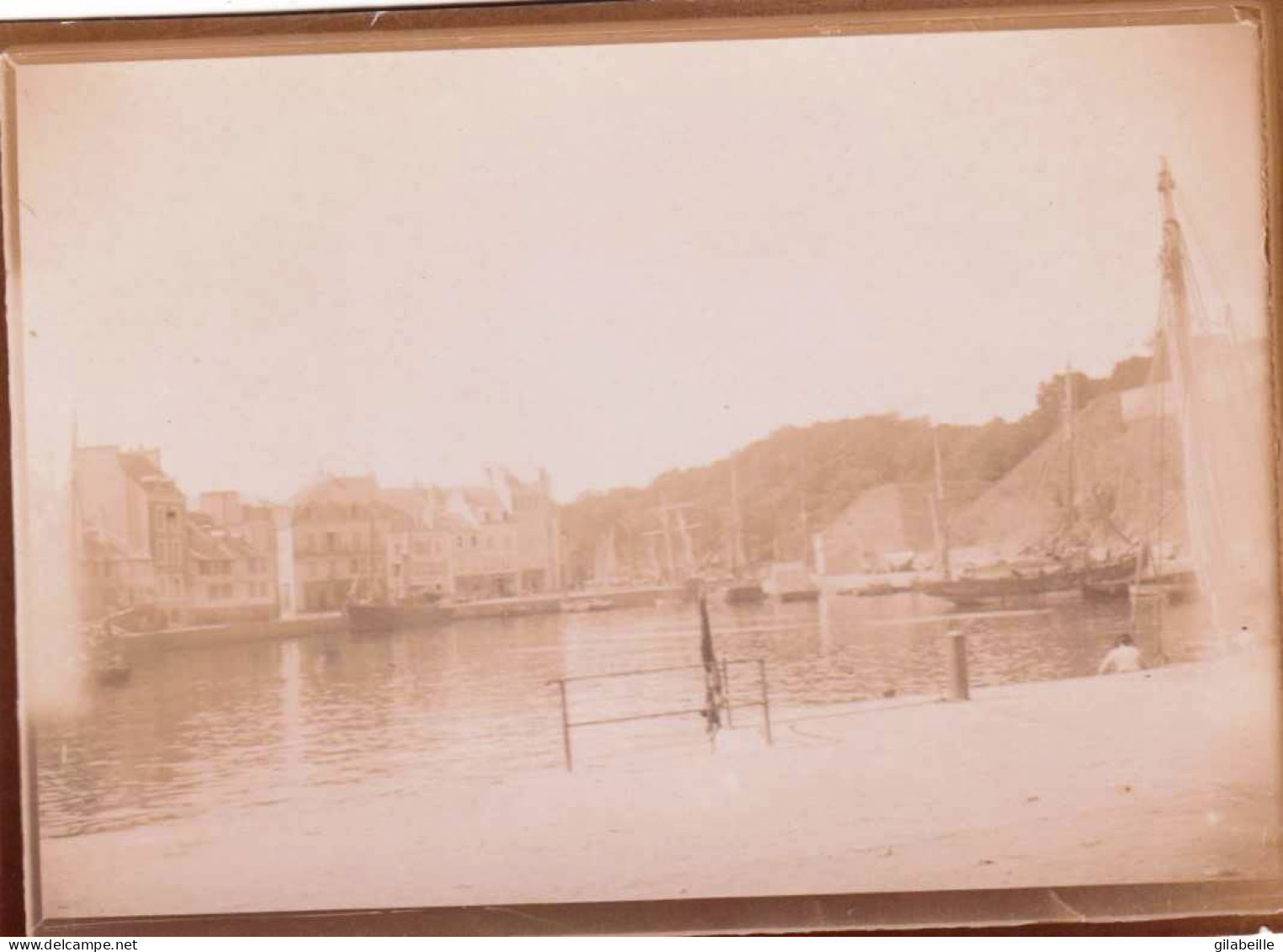 Photo Originale - 1891 - BELLE ILE - Le Palais - Le Port - Lieux