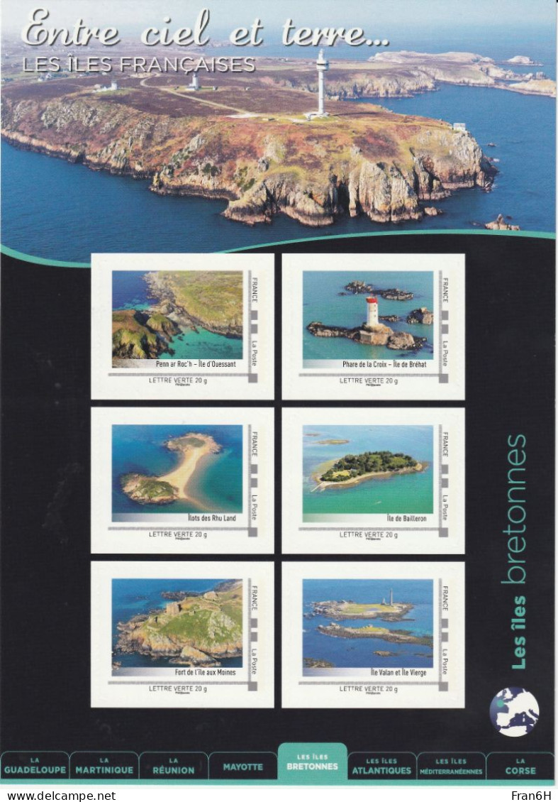 Collector 2013 - Entre Ciel Et Terre - Les Iles Bretonnes - 6 Timbres VP - Neuf - Autoadhesif - Autocollant - Collectors