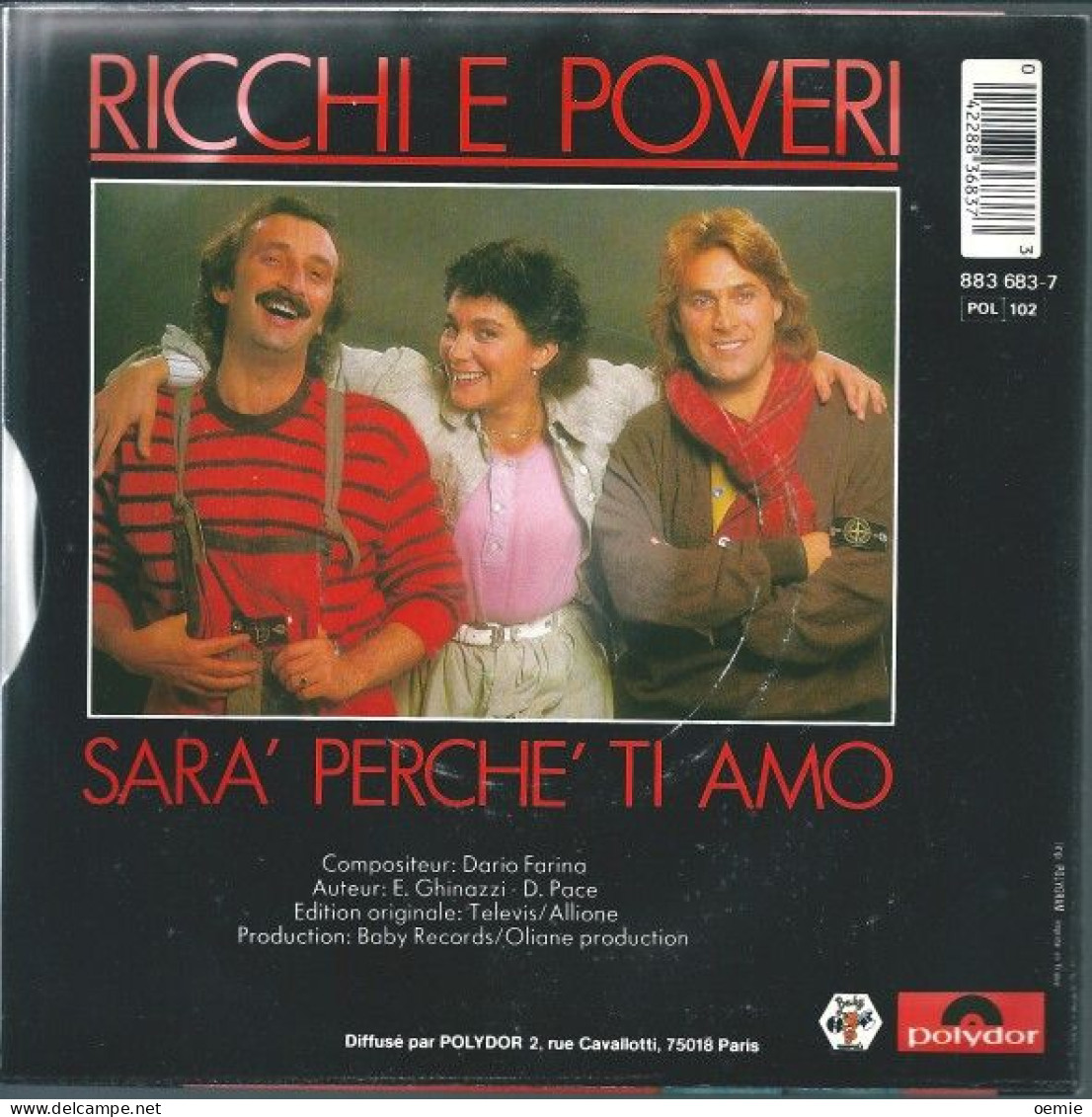 BANDE ORIGINALE DU FILM AVEC  CHARLOTTE GAINSBOURG   L'EFFRONTEE  CHANTE PAR RICCHI POVERI - Soundtracks, Film Music