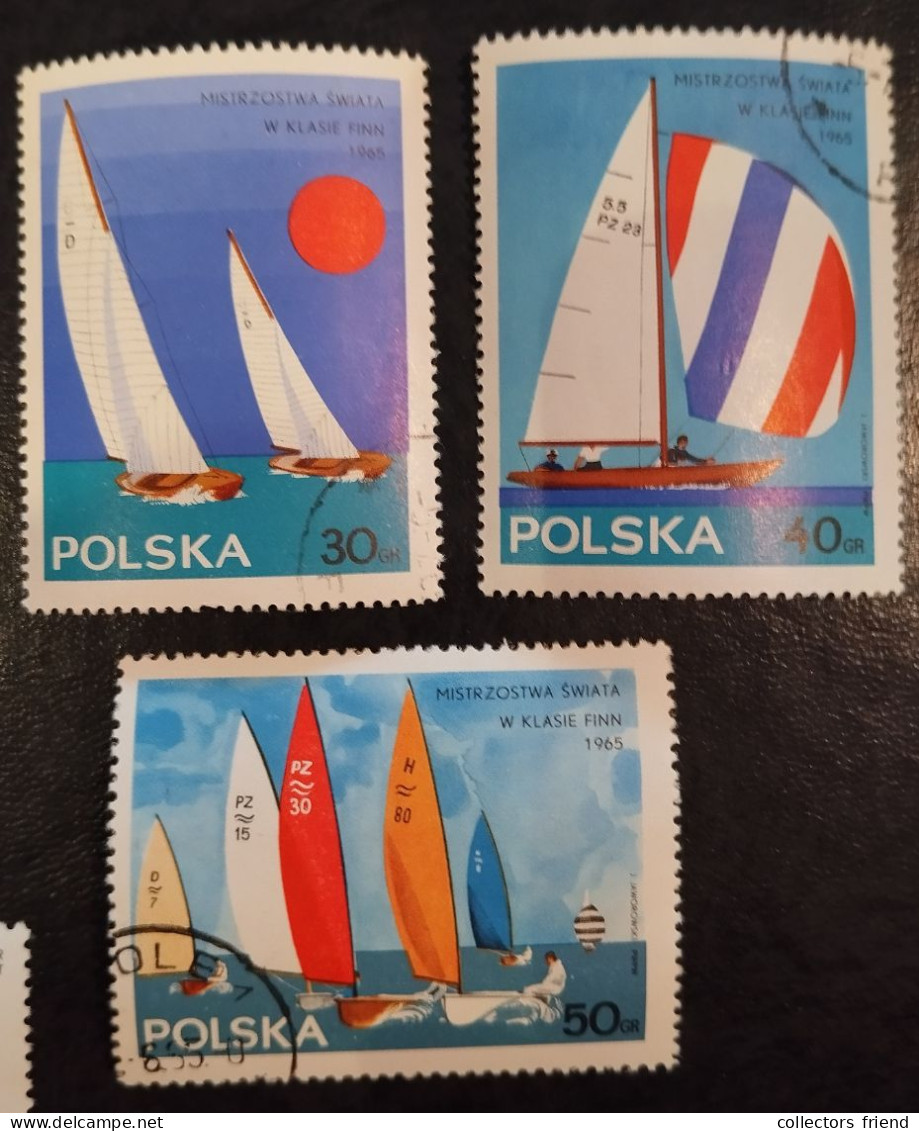 Poland Polen Polska - 1965 - Yachting Segeln - 3 Stamps - Used - Sailing