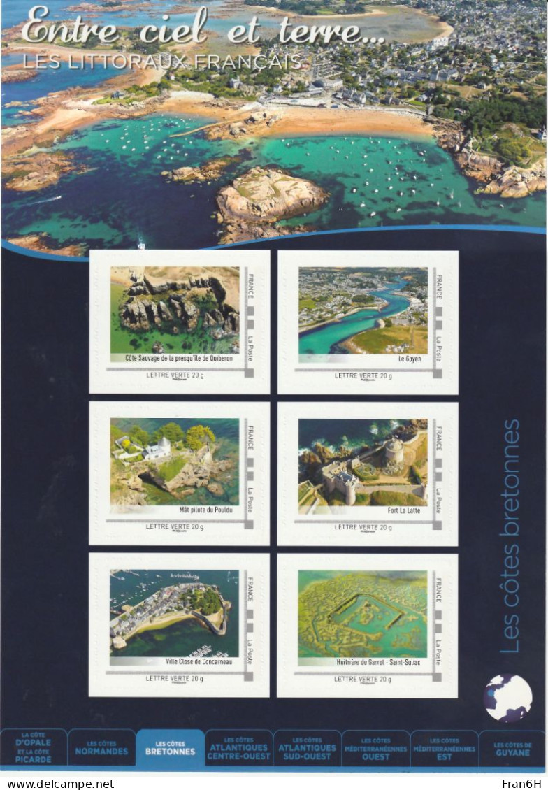 Collector 2014 - Entre Ciel Et Terre - Les Côtes Bretonnes - 6 Timbres VP - Neuf - Autoadhesif - Autocollant - Collectors