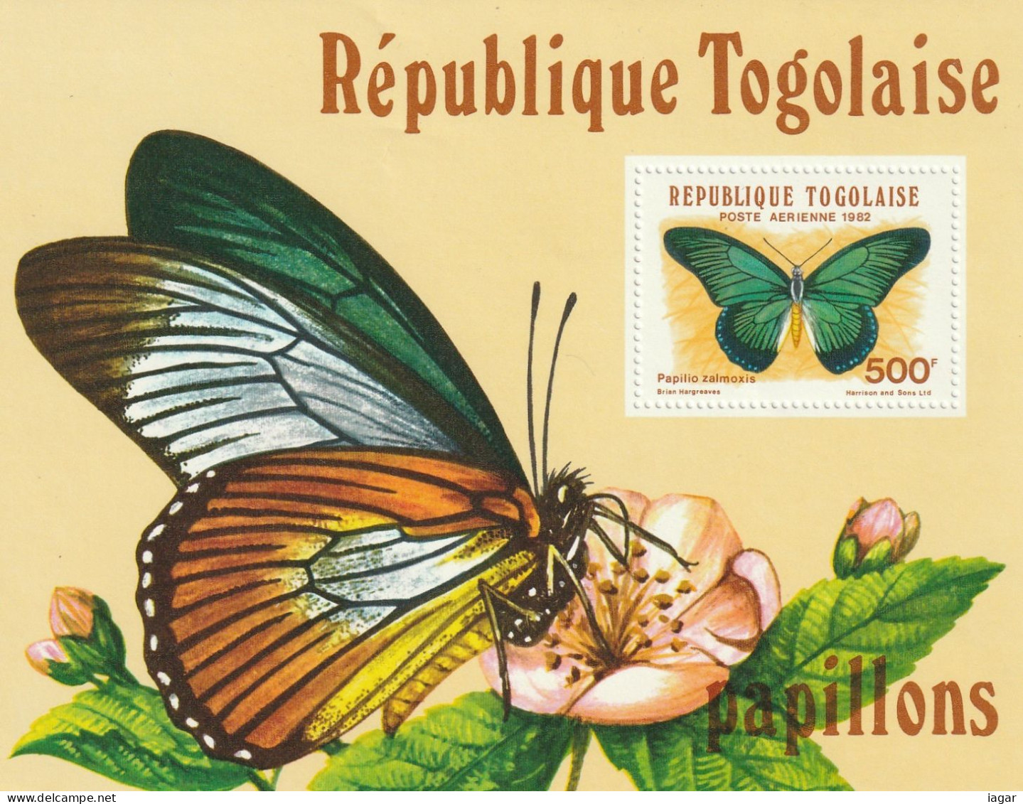 THEMATIC FAUNA: BUTTERFLIES       5v+MS (1982)     -  TOGO - Butterflies