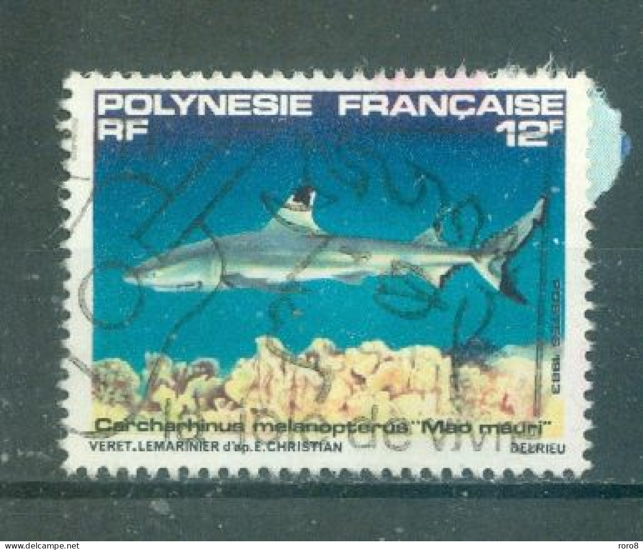 POLYNESIE - N°194 Oblitéré.  - Faune Maine.. - Used Stamps