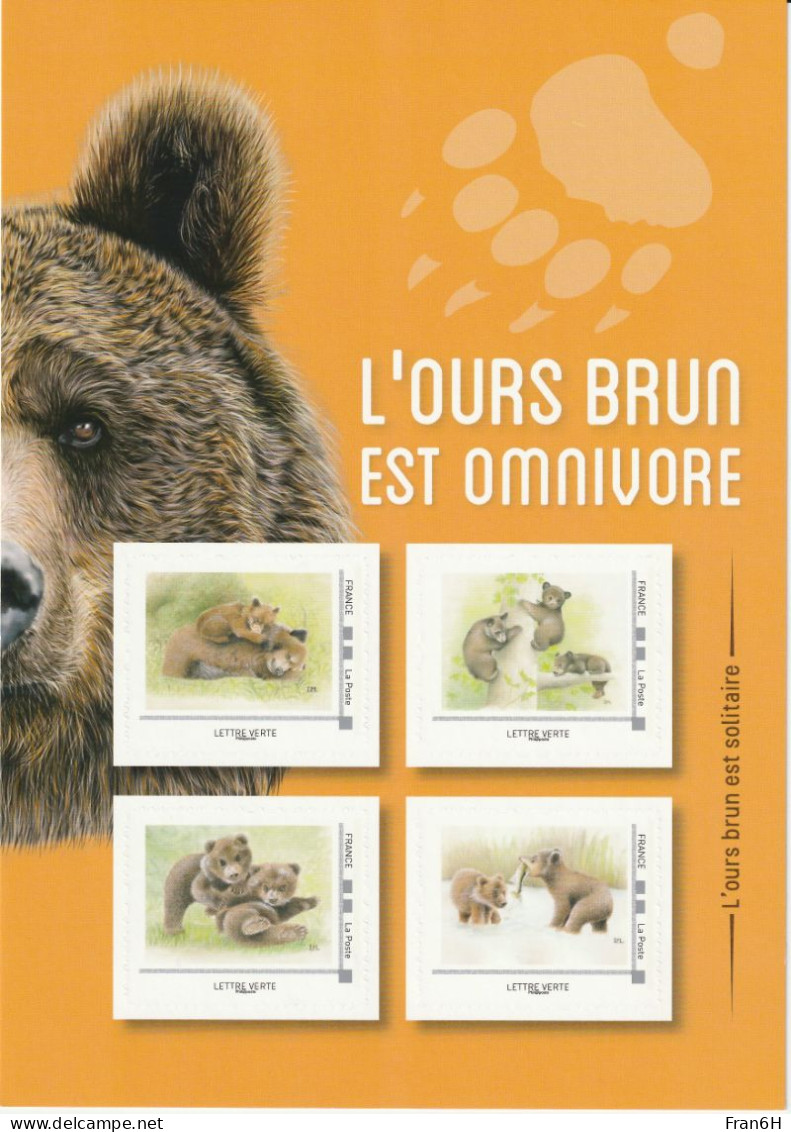 Collector 2019 - L'Ours Brun - 4 Timbres VP - Neuf - Autoadhesif - Autocollant - Collectors