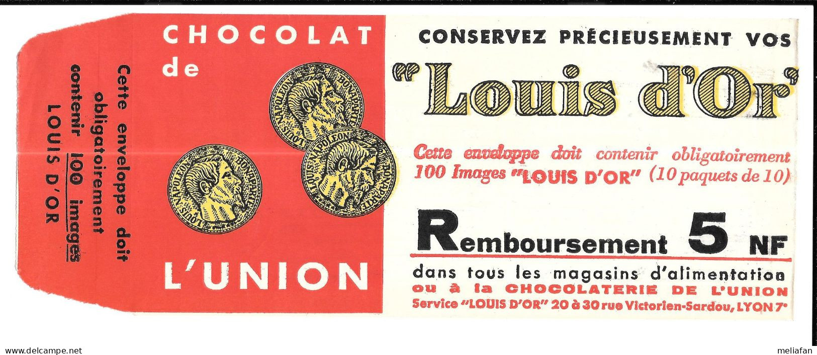 GF638 - ENVELOPPE COLLECTRICE CHOCOLAT UNION - LES LOUIS D'OR - Autres & Non Classés