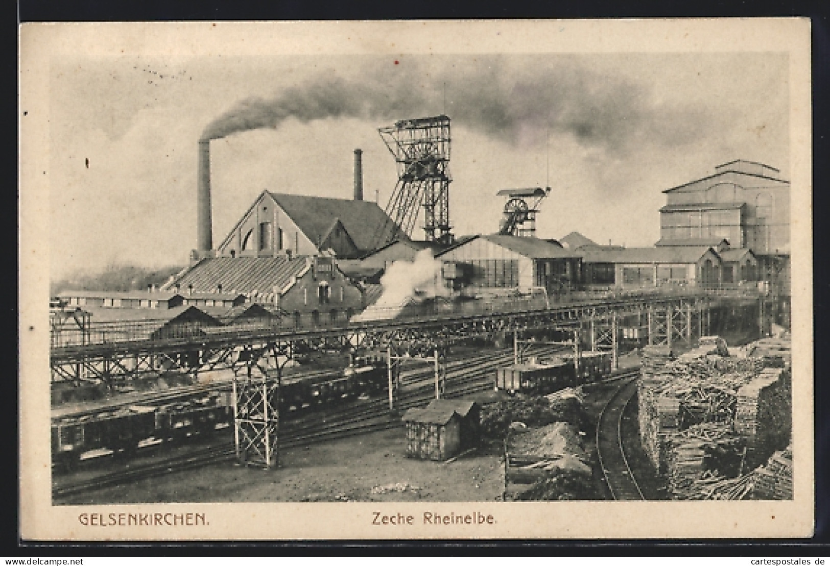 AK Gelsenkirchen, Ansicht Der Zeche Rheinelbe  - Mines