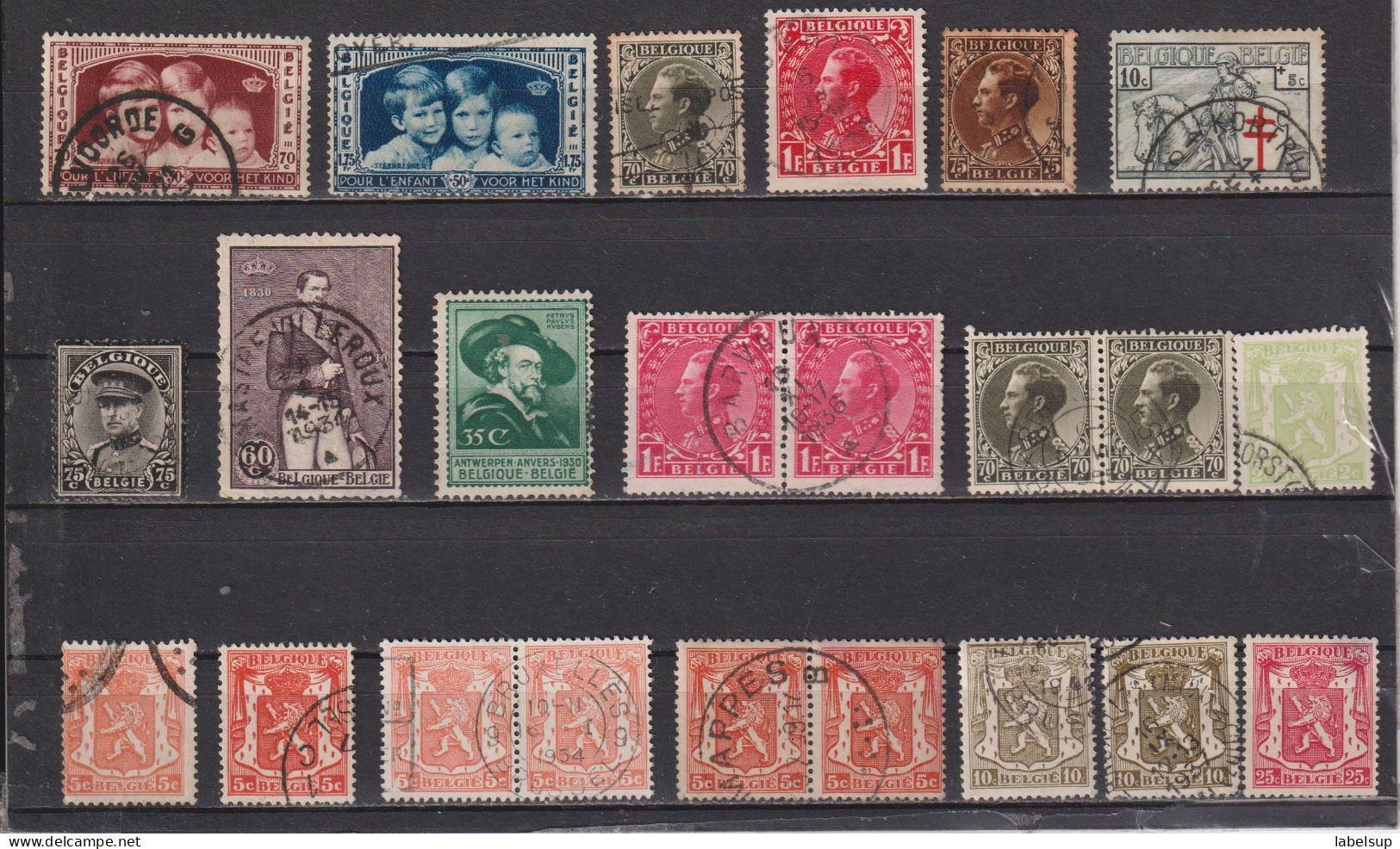 Lot De Timbres Oblitérés De Belgique 1932 1935 - Altri & Non Classificati