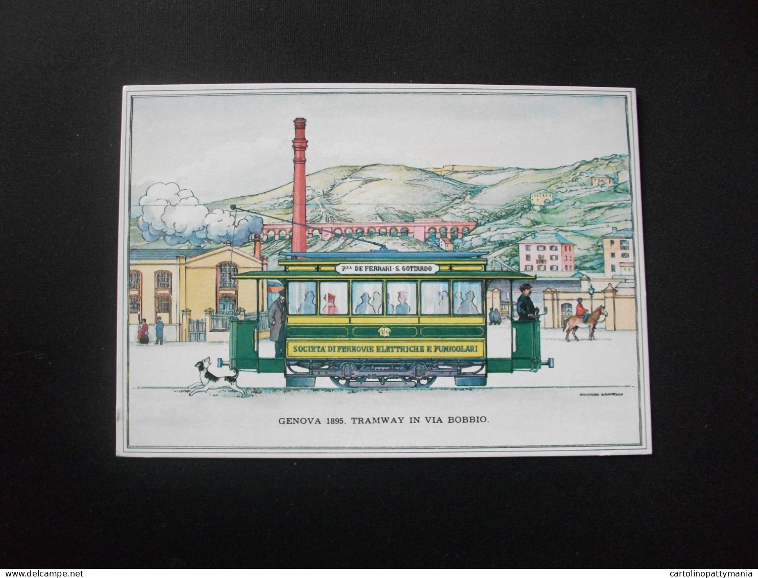 GENOVA 1895 TRAMWAY IN VIA BOBBIO - Tramways