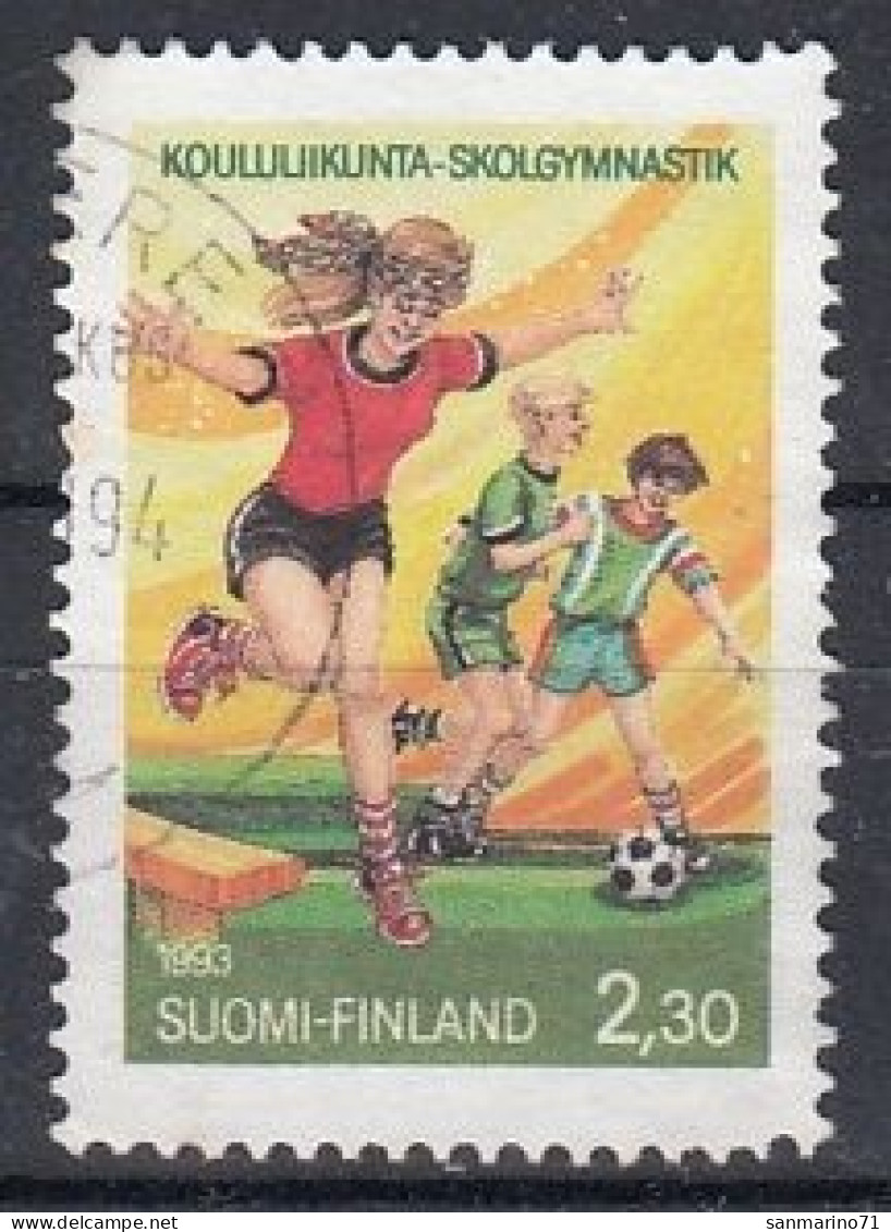 FINLAND 1228,used,falc Hinged,football - Oblitérés