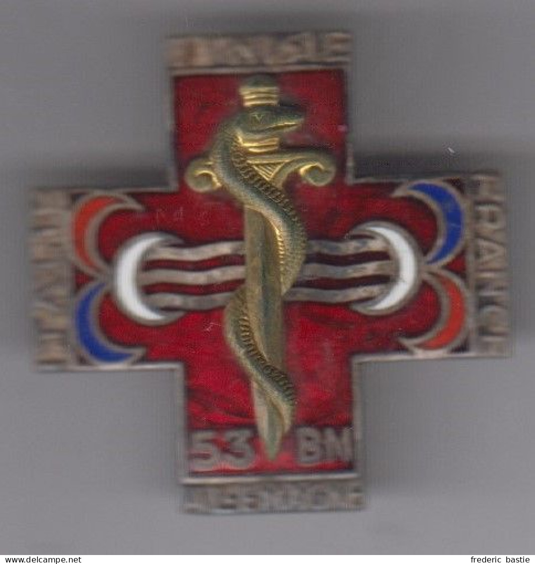 53e Bataillon Médical - Insigne émaillé Drago G. 859 - Medizinische Dienste