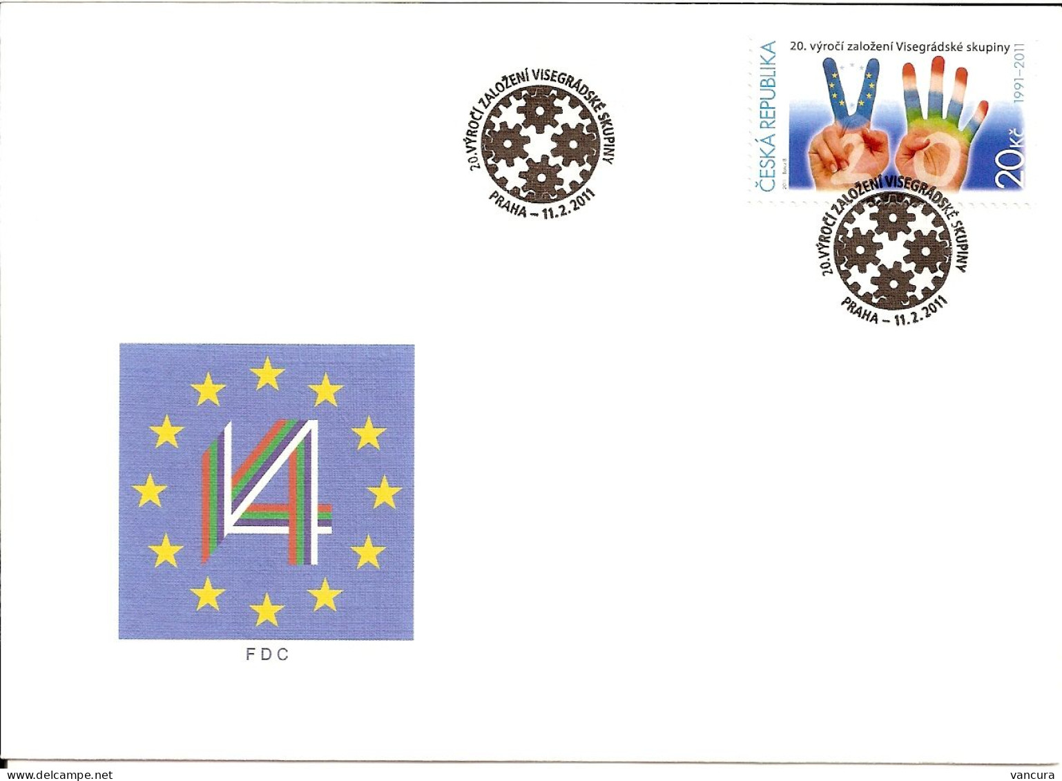 FDC 673 Czech Republic 20th Anniversary Of The Visegrad Group 2011 Joint Issue - Emissions Communes