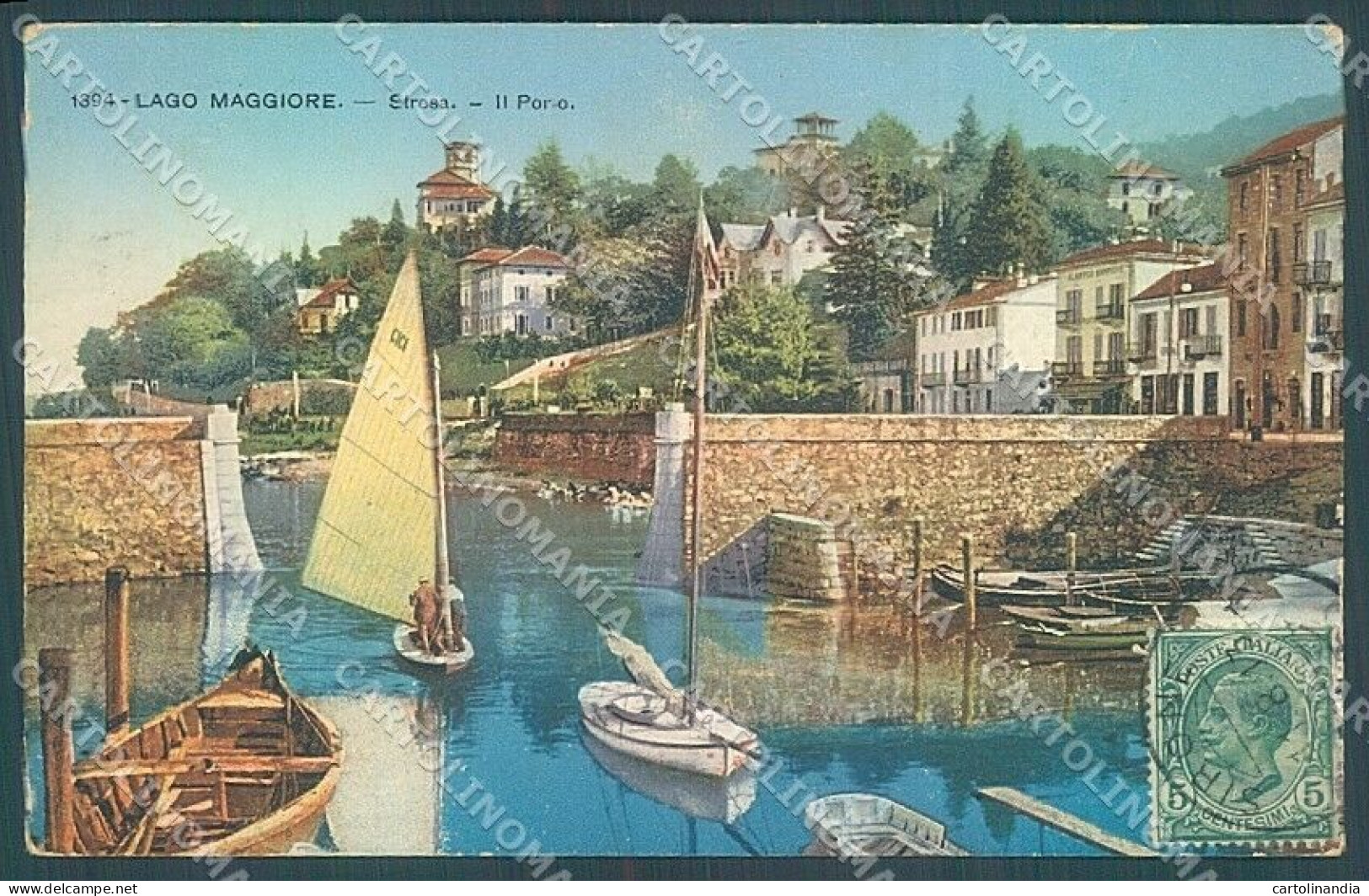 Verbania Lago Maggiore Stresa Porto Cartolina JK1989 - Verbania
