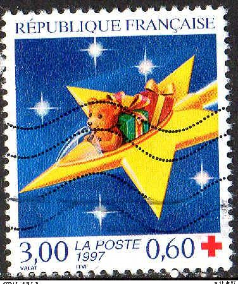 France Poste Obl Yv:3122 Mi:3261A Noël Nounours (Lign.Ondulées) (Thème) - Red Cross