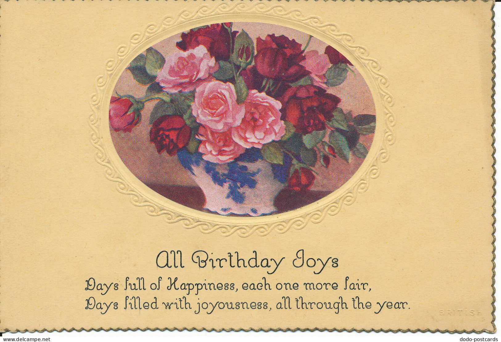 PC47399 Greeting Postcard. All Birthday Hoys. Flowers - Monde