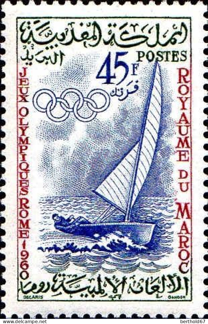 Maroc Poste N** Yv: 419 Mi:468 Jeux Olympiques Rome Voile (Thème) - Sailing