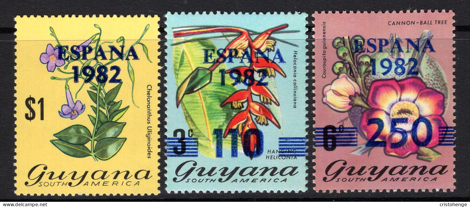 Guyana 1982 Football World Cup, Spain Set HM (SG 937-939) - Guyana (1966-...)