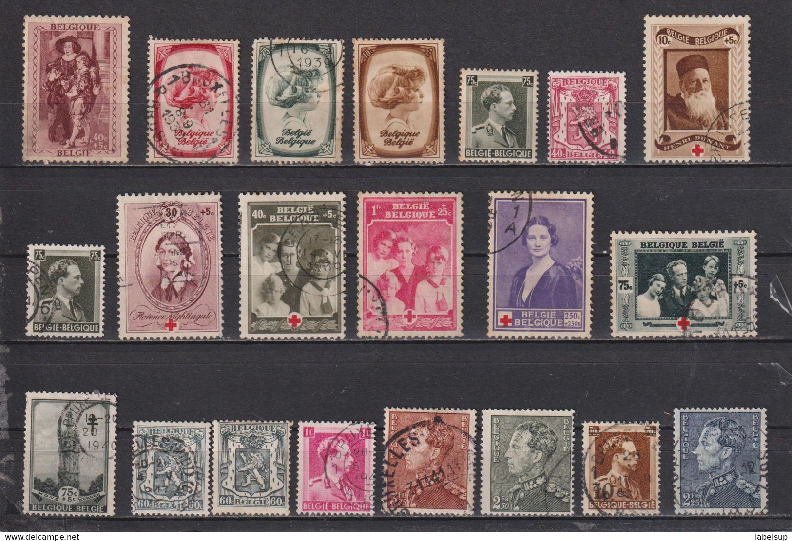 Lot De Timbres Oblitérés De Belgique De 1937 1939 - Oblitérés