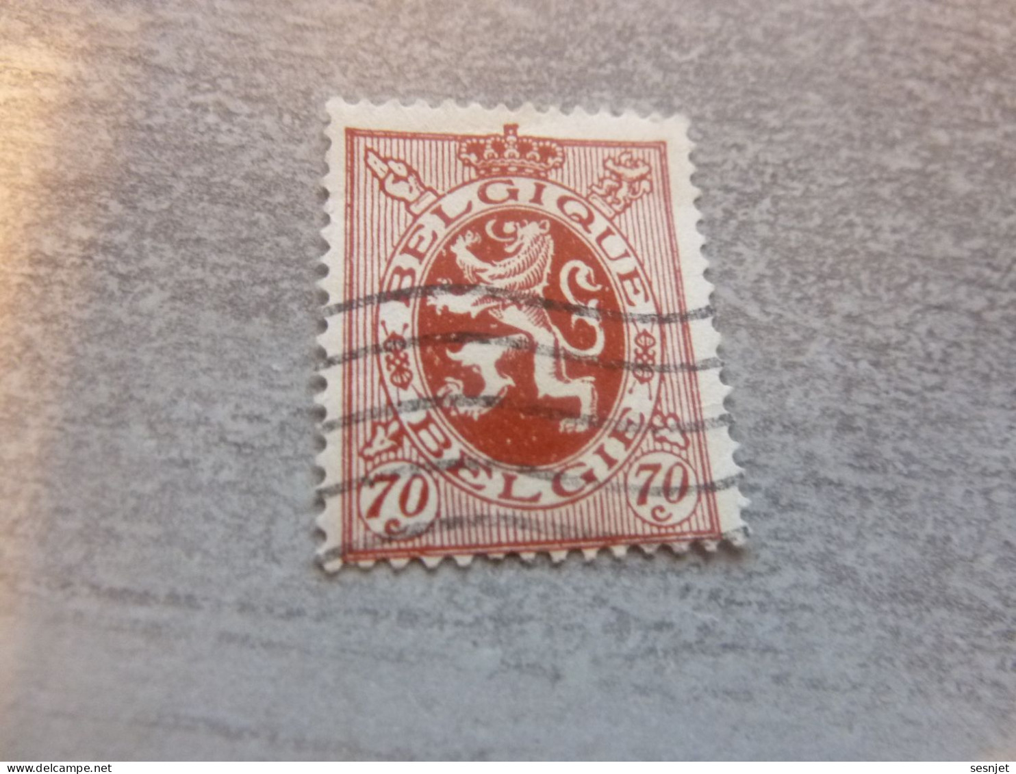 Belgique - Armoirie - Lion - 70c. - Brun-rouge - Oblitéré - Année 1930 - - Used Stamps