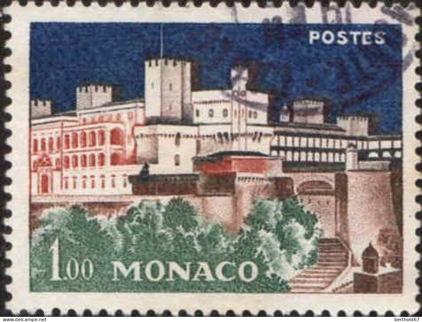 Monaco Poste Obl Yv: 550 Mi:648 Palais Princier De Nuit (Beau Cachet Rond) - Usados