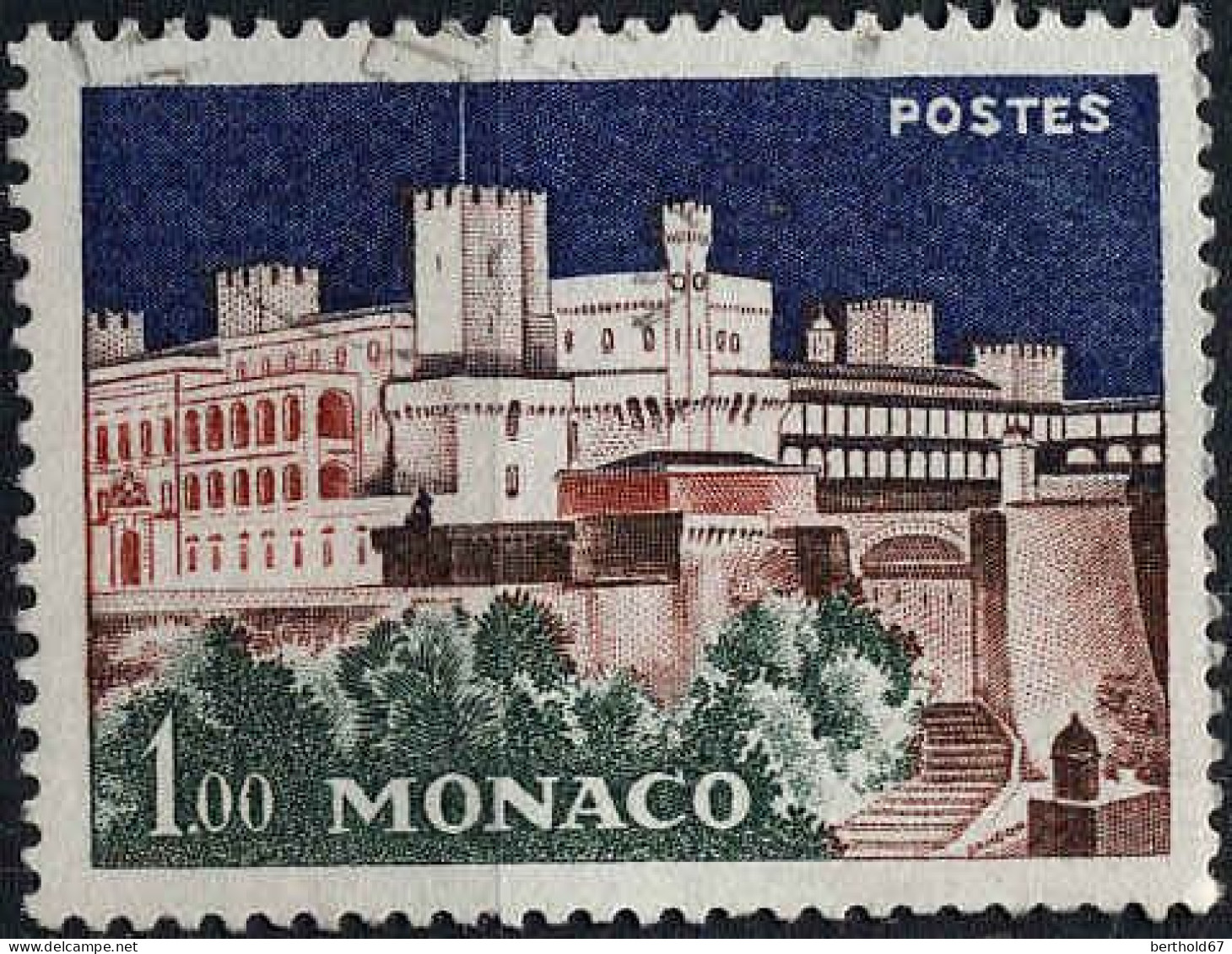 Monaco Poste Obl Yv: 550 Mi:648 Palais Princier De Nuit (cachet Rond) - Usados