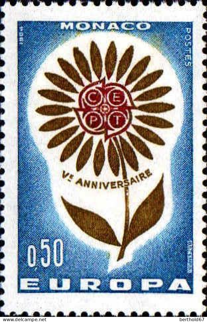 Monaco Poste N** Yv: 652/653 Europa Cept Fleur à 22 Pétales - Neufs
