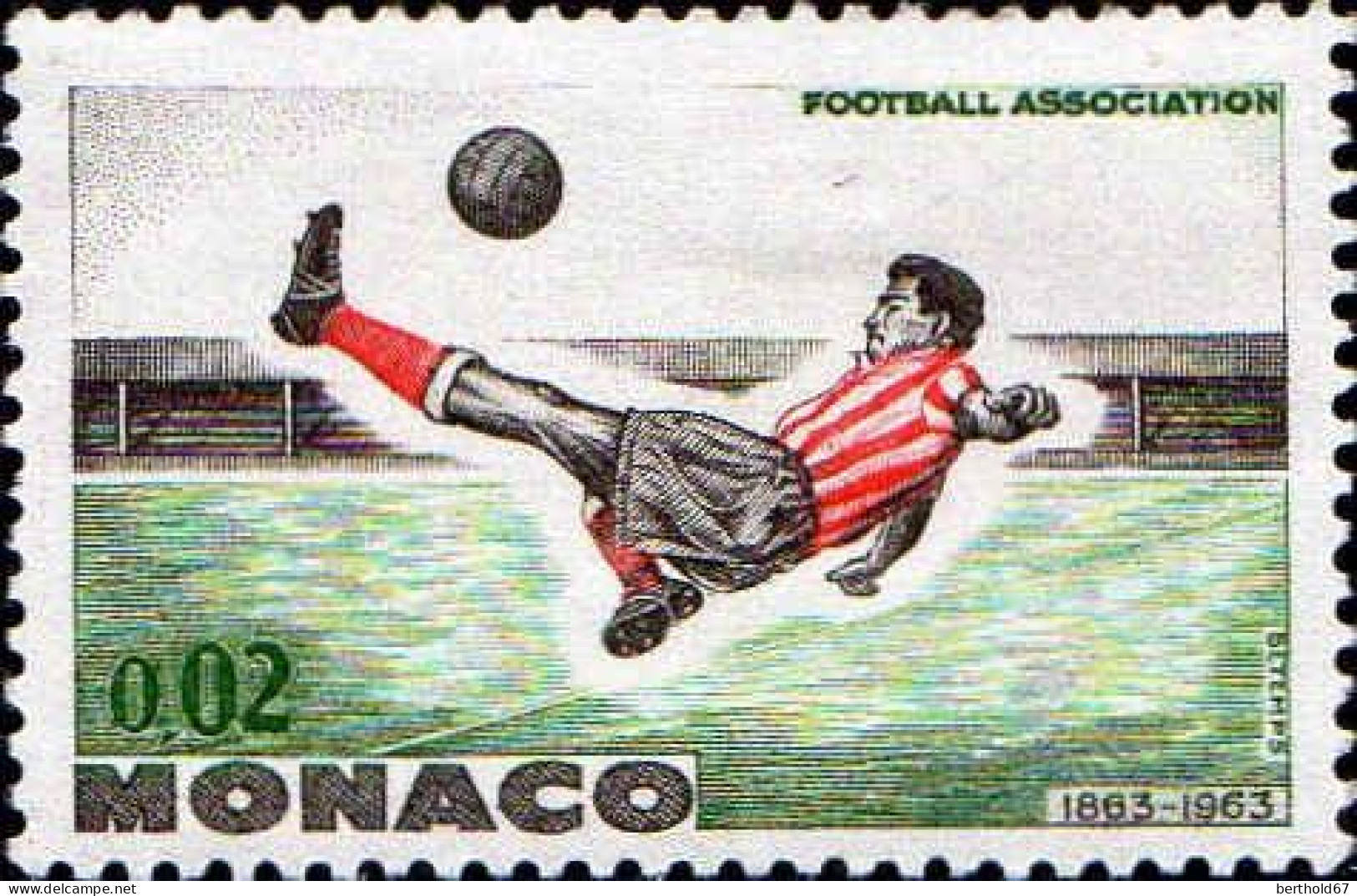 Monaco Poste N** Yv: 621 Mi:745 Football Association 1863-1963 (Dent 1 Peu Courte) - Unused Stamps