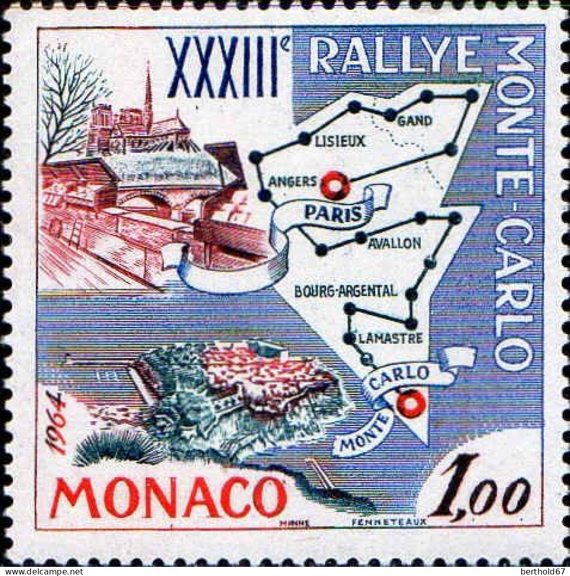 Monaco Poste N** Yv: 616 Mi:740 33.Rallye De Monte-Carlo Paris - Neufs