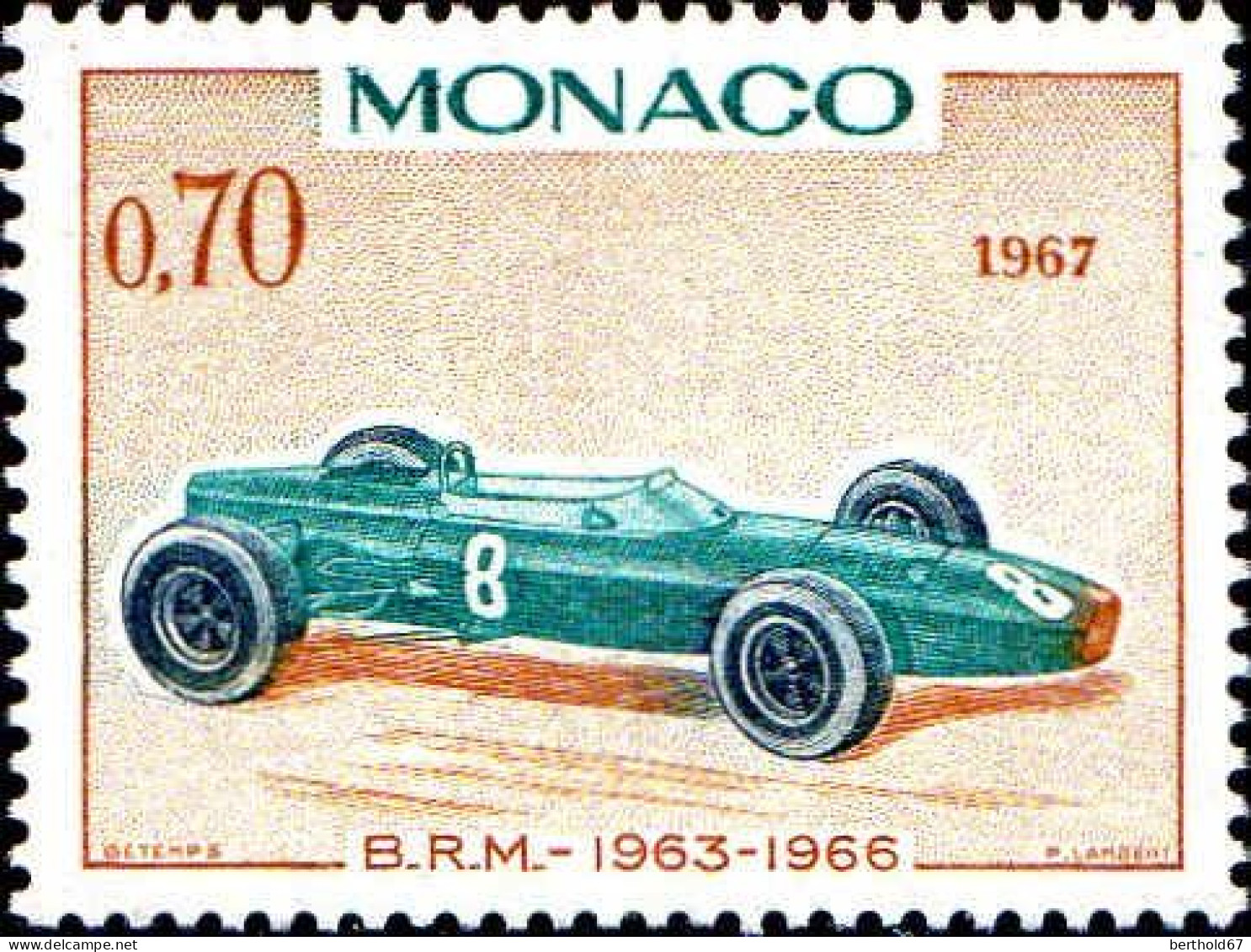 Monaco Poste N** Yv: 708/721 24.Grand Prix automobile Monaco