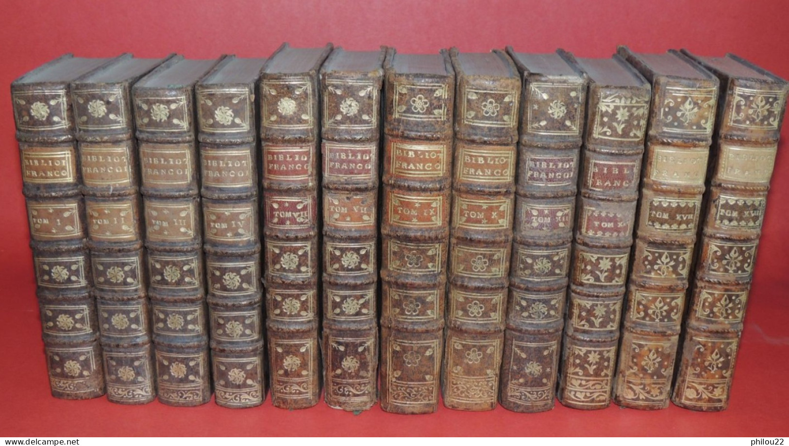 GOUJET  Bibliothèque Françoise Ou Histoire De La Littérature Françoise 12 Vol.  1741 - 1701-1800