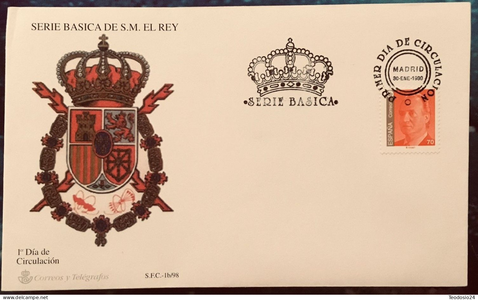 FDC  1998.- Serie Basica De S.M. El Rey. - FDC