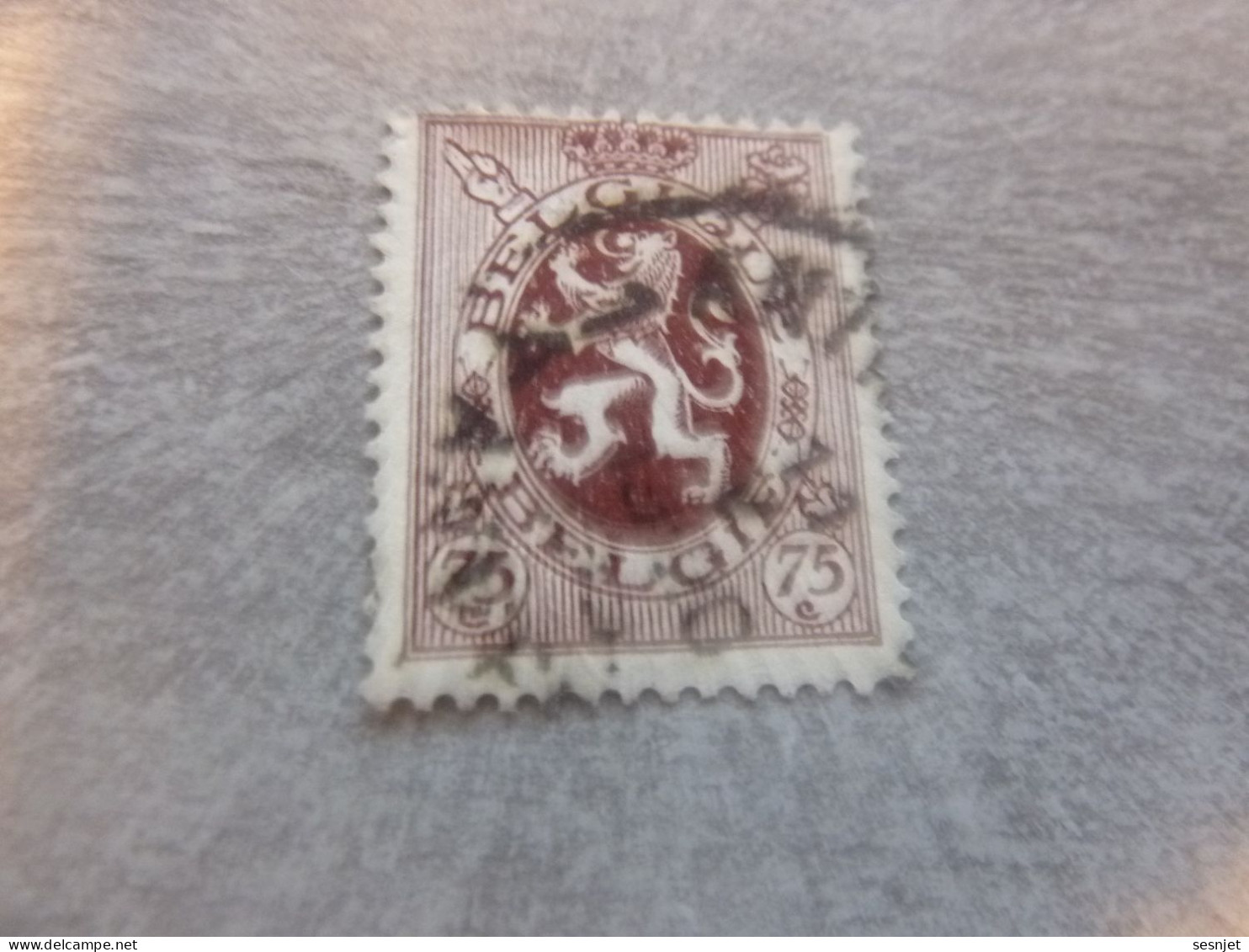 Belgique - Armoirie - Lion - 75c. - Lilas - Oblitéré - Année 1930 - - Used Stamps