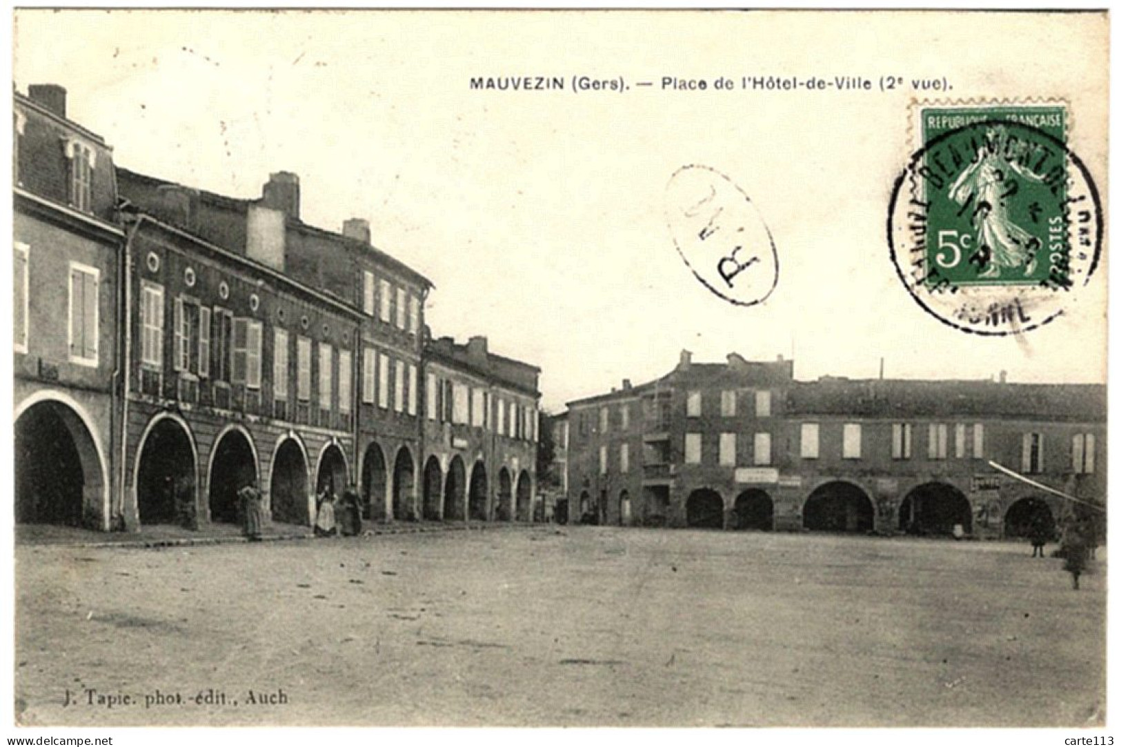 32 - B26323CPA - MAUVEZIN - Place De L' Hotel De Ville - 2e Vue - Très Bon état - GERS - Autres & Non Classés