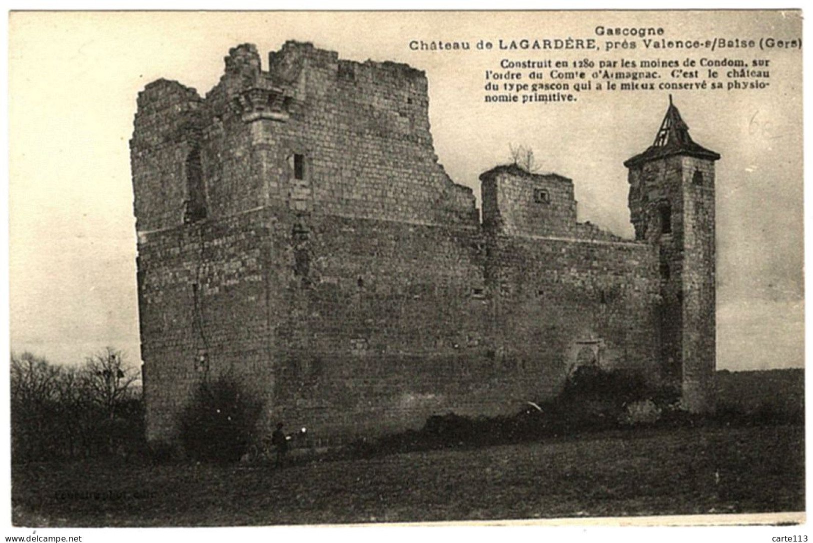 32 - B26318CPA - VALENCE SUR BAISE - Château De LA GARDERE - Très Bon état - GERS - Autres & Non Classés