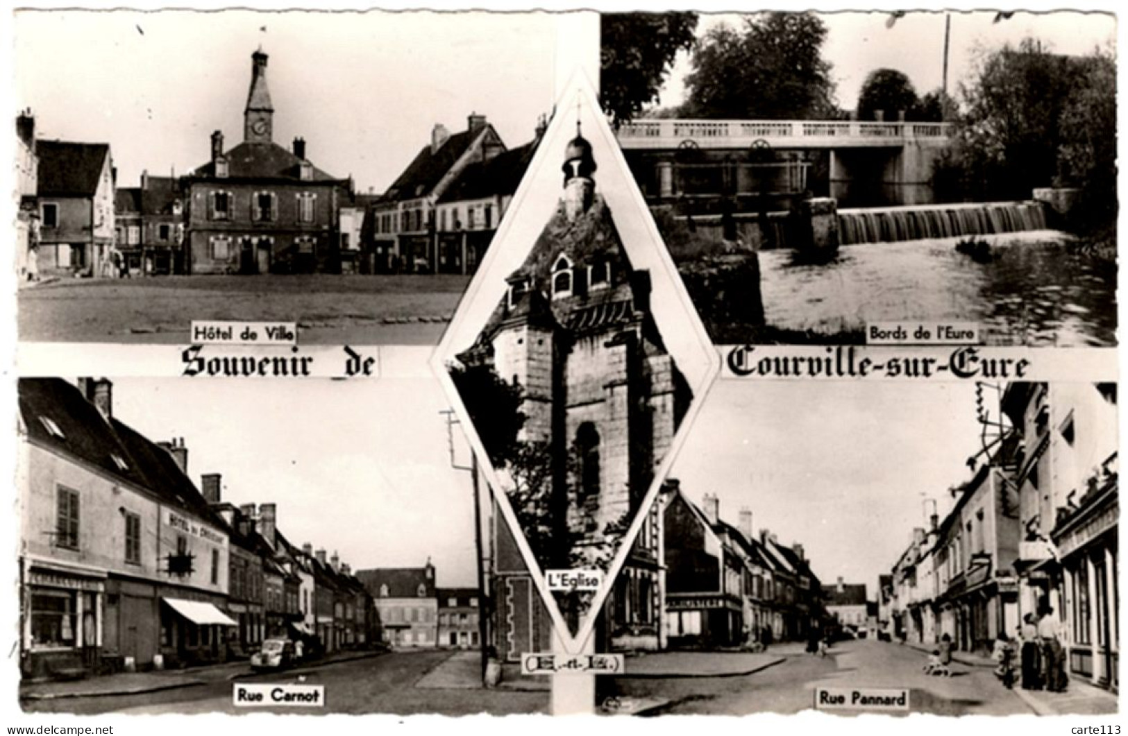 28 - B26283CPSM - COURVILLE SUR CURE - Souvenir De - Carte Multivues - Très Bon état - EURE-ET-LOIR - Courville