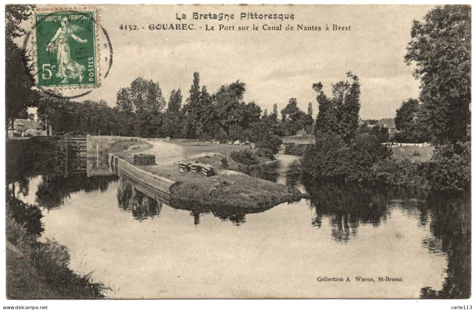 22 - B25693CPA - GOUAREC - Le Port Sur Le Canal De Nantes à Brest - Très Bon état - COTES-D'ARMOR - Gouarec