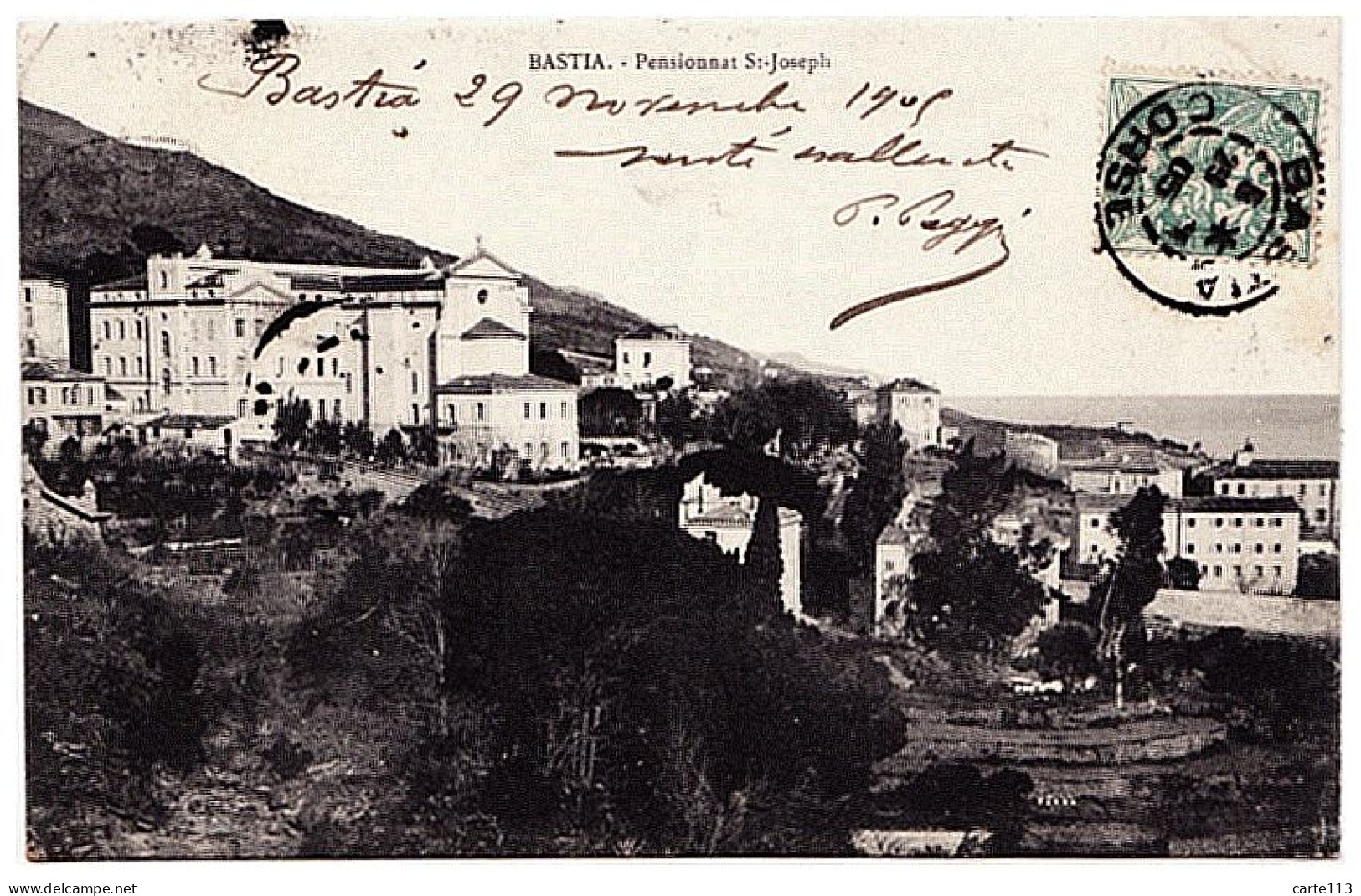 20 - B23582CPA - BASTIA - Pensionnat St JOSEPH - Carte Pionniere - Très Bon état - CORSE - Bastia