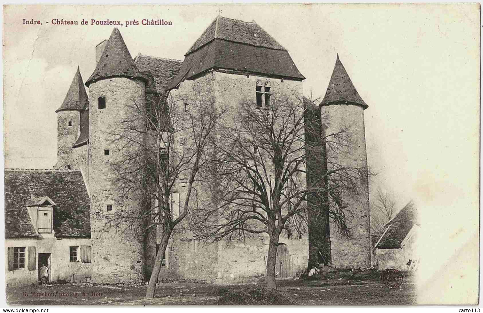 36 - B23013CPA - CHATILLON - Château De Pouzieux - Bon état - INDRE - Autres & Non Classés