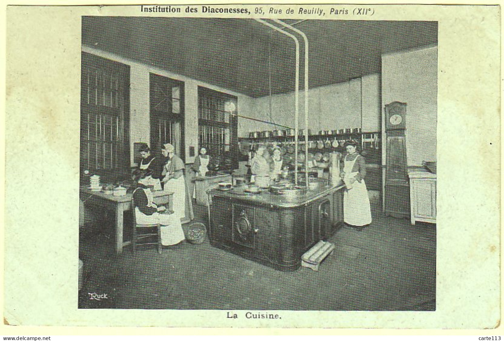 75 - T14123CPA - PARIS - ARR. 12 - Institution Des Diaconesses - La Cuisine - Rue De Reuillly - Bon état - PARIS - Distretto: 12