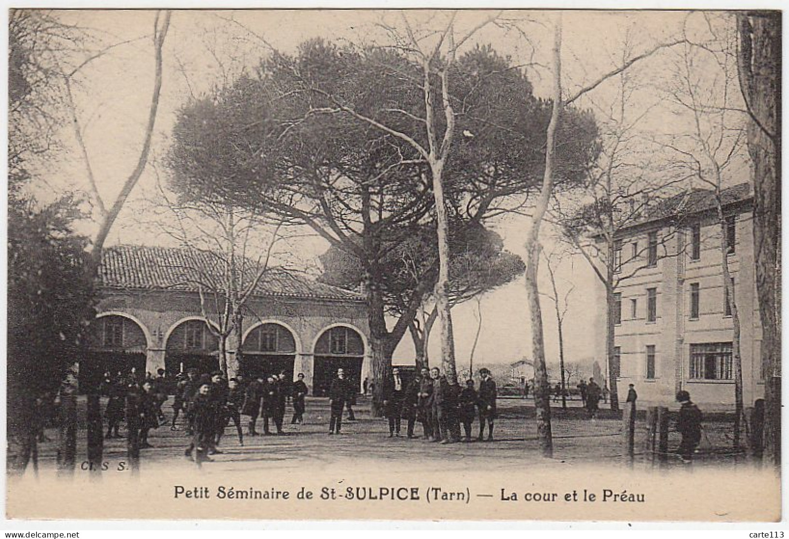81 - T14072CPA - SAINT ST SULPICE - Petit Séminaire, La Cour Et Le Préau - Parfait état - TARN - Saint Sulpice