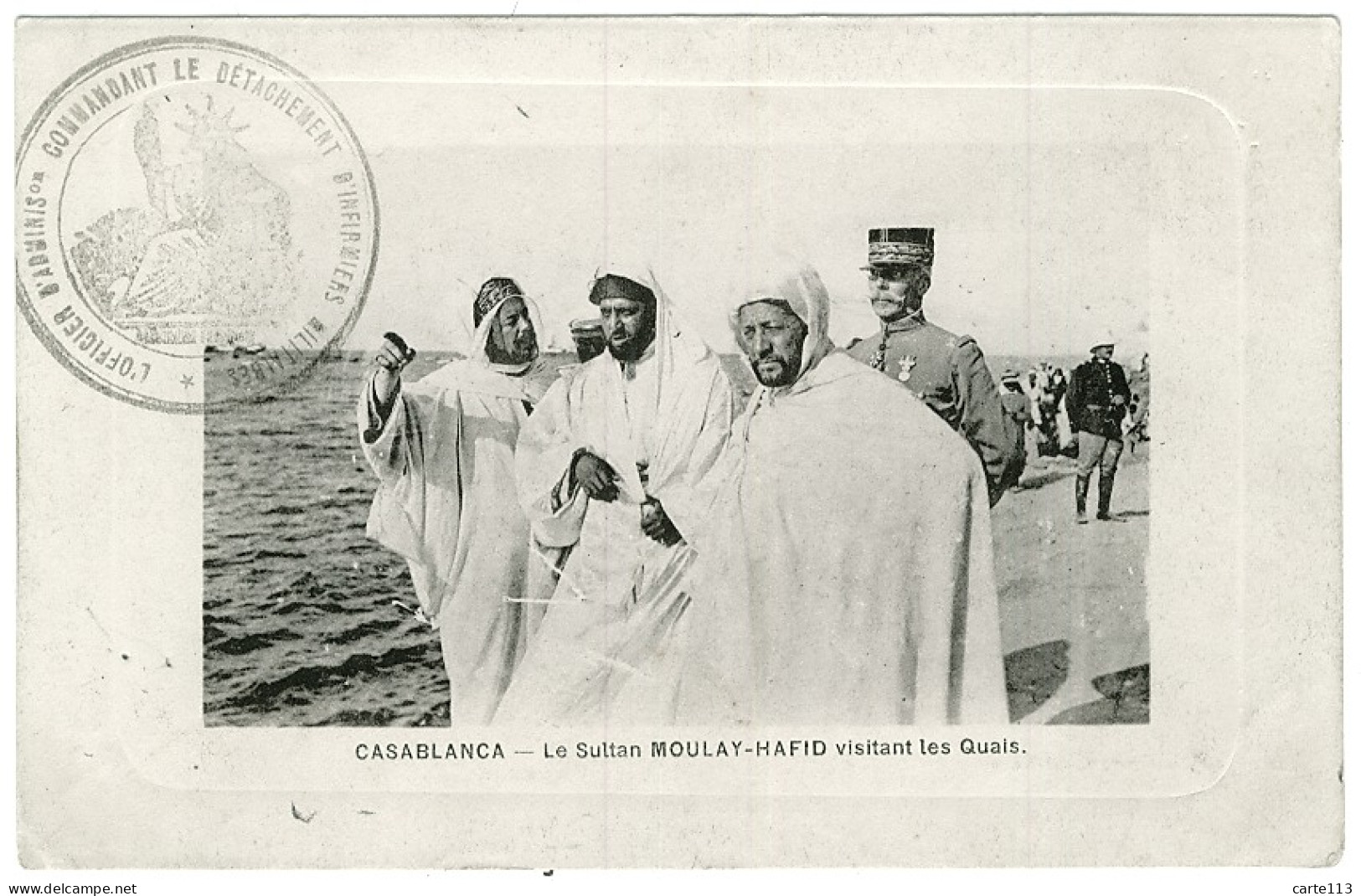 0 - T7934CPA - MAROC - CASABLANCA - Le Sultan Moulay-Hafid Visitant Les Quais - Très Bon état - AFRIQUE - Casablanca