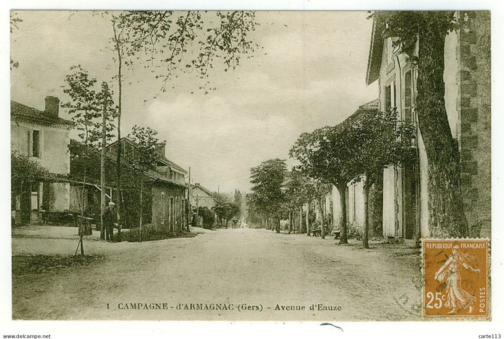 32 - B5232CPA - CAMPAGNE D'ARMAGNAC - Avenue D'EAUZE - Très Bon état - GERS - Autres & Non Classés