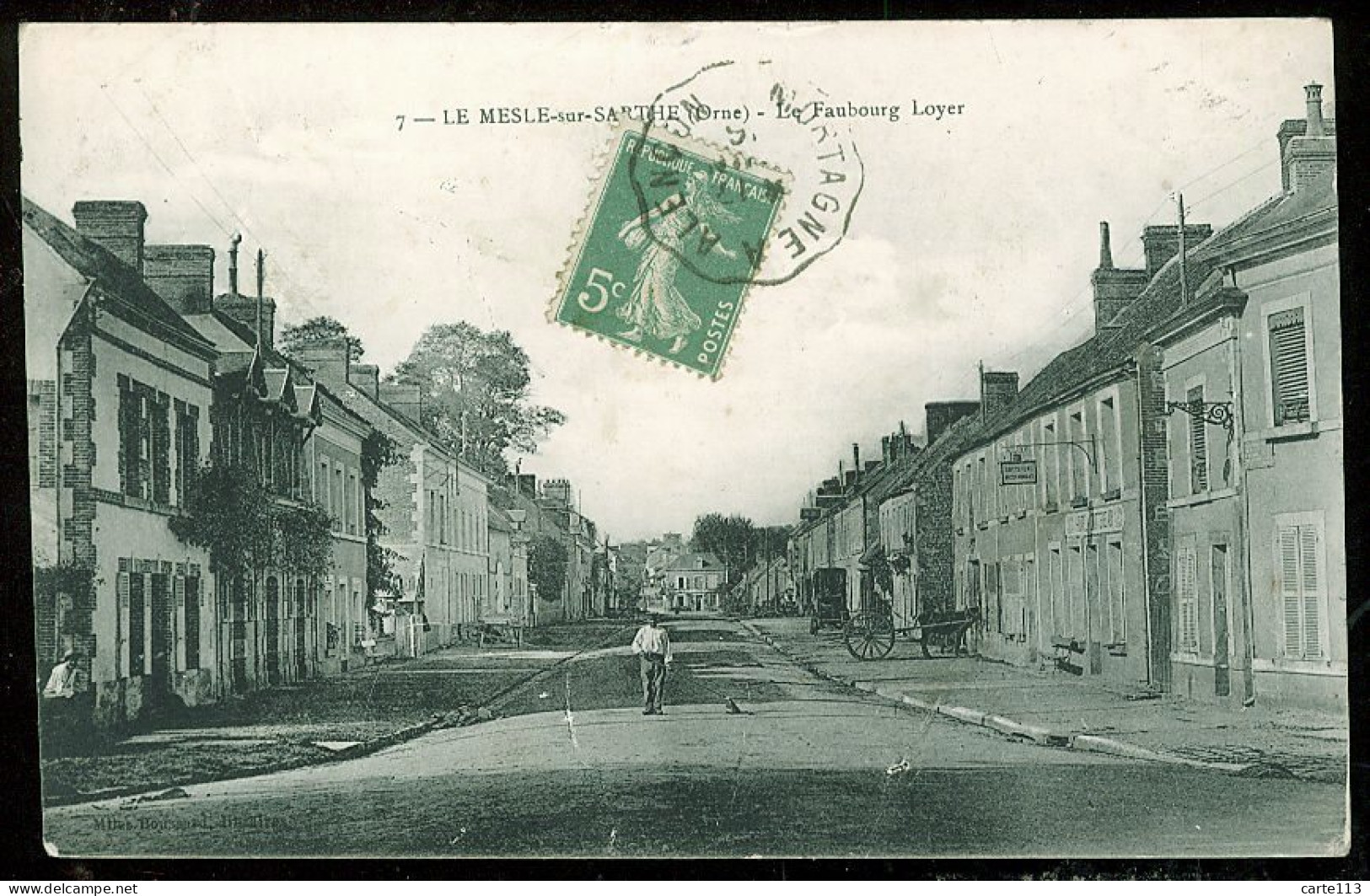61 - B1893CPA - LE MESLE SUR SARTHE - 7 - Le Faubourg LOYER - Très Bon état - ORNE - Le Mêle-sur-Sarthe