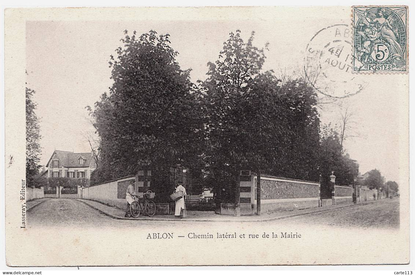 94 - B628CPA - ABLON - Chemin Latéral Et Rue De La Mairie - Parfait état - VAL-DE-MARNE - Ablon Sur Seine