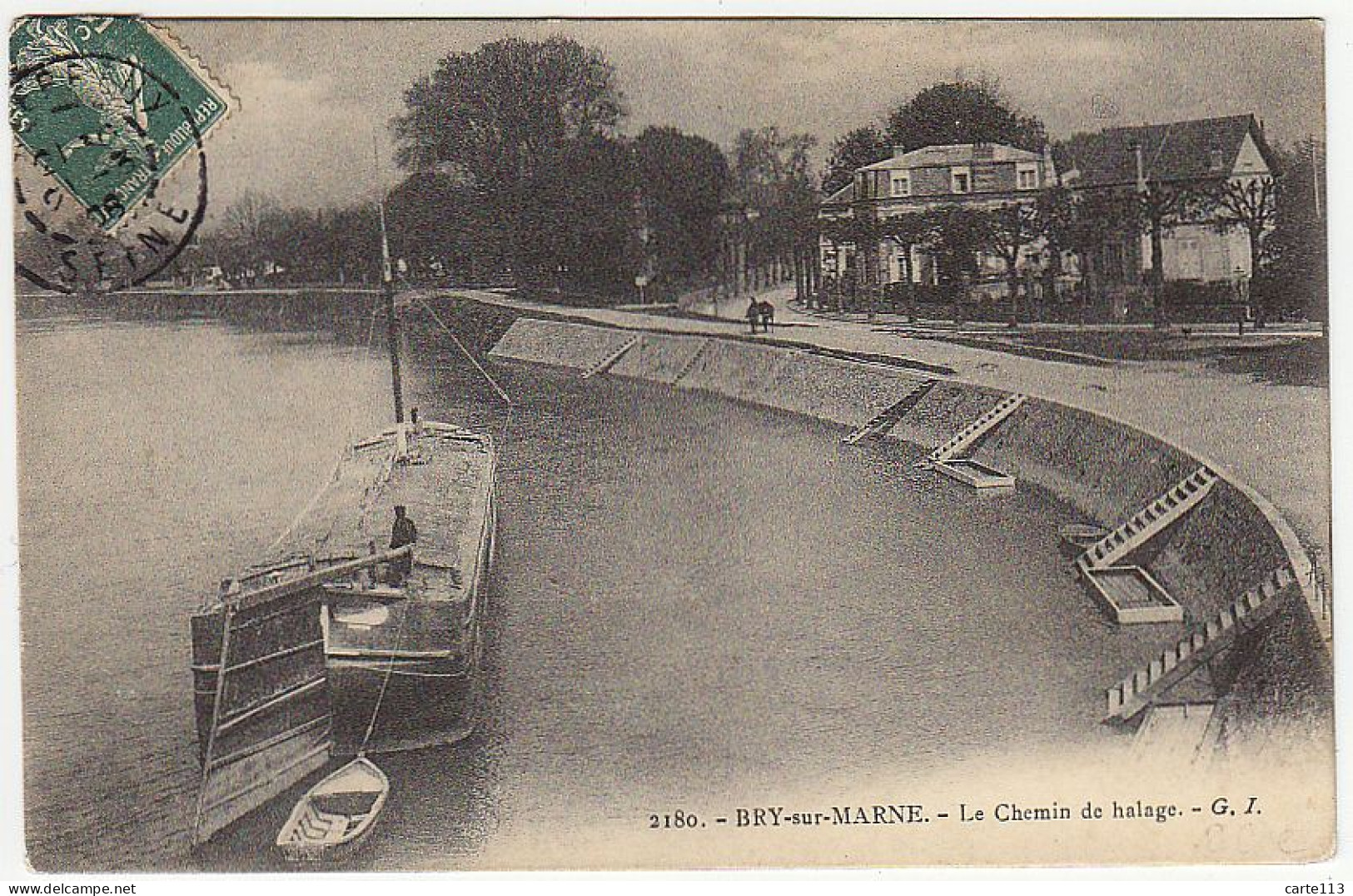 94 - B291CPA - BRY SUR MARNE - 2180 - Le Chemin De Halage - Parfait état - VAL-DE-MARNE - Bry Sur Marne